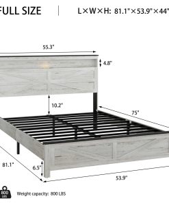 Fully Floating Bed Frame With LED Lights