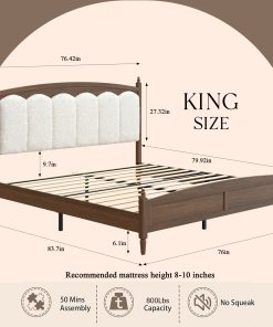 King Size Platform Bed Frame