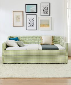 Full‑Size Upholstered Convertible Daybed