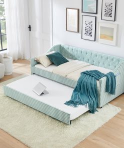 Twin‑Size Upholstered Convertible Daybed
