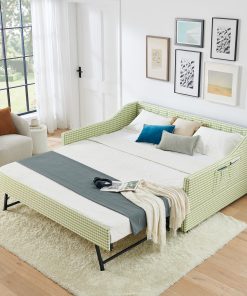 Full‑Size Upholstered Convertible Daybed