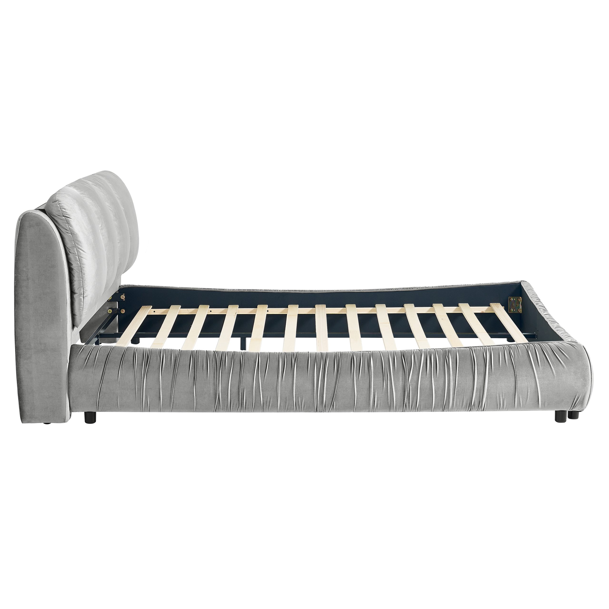 Minimalist Style Queen Size Upholstered Bed Frame