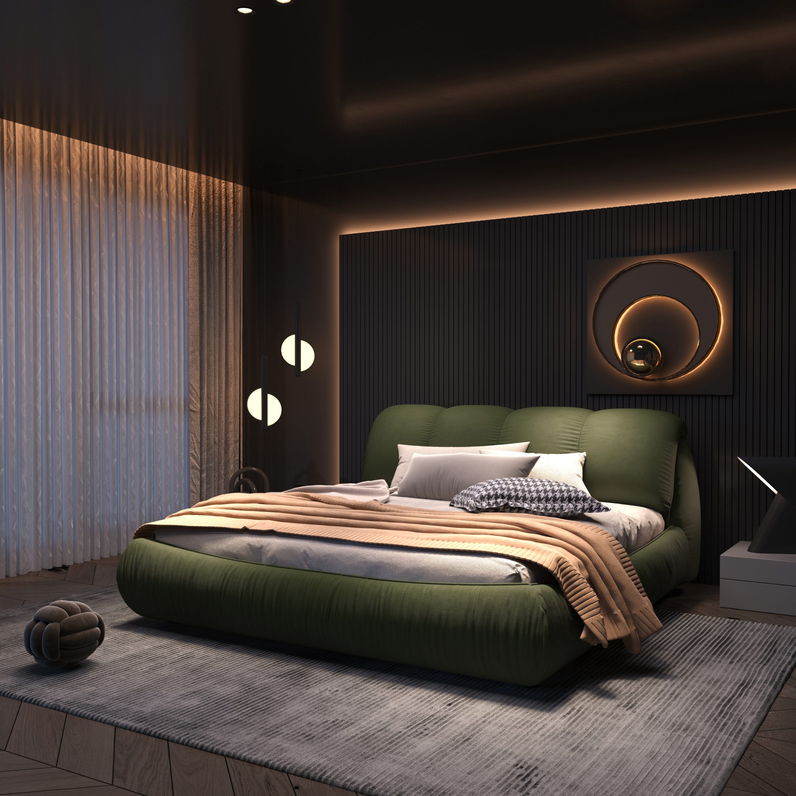 Queen Size Luxury Upholstered Platform Bed