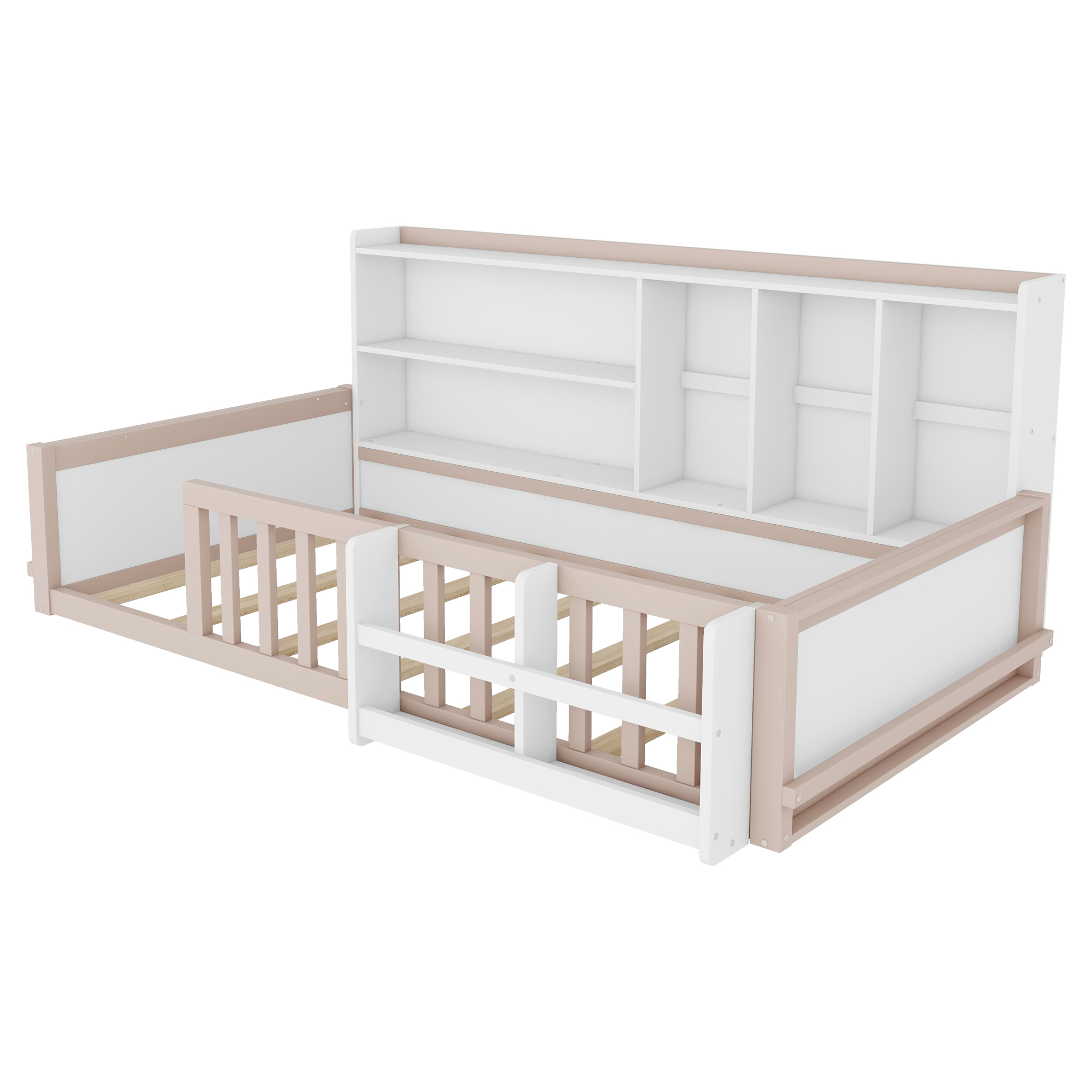 Twin Size Kids Wooden Platform Bed