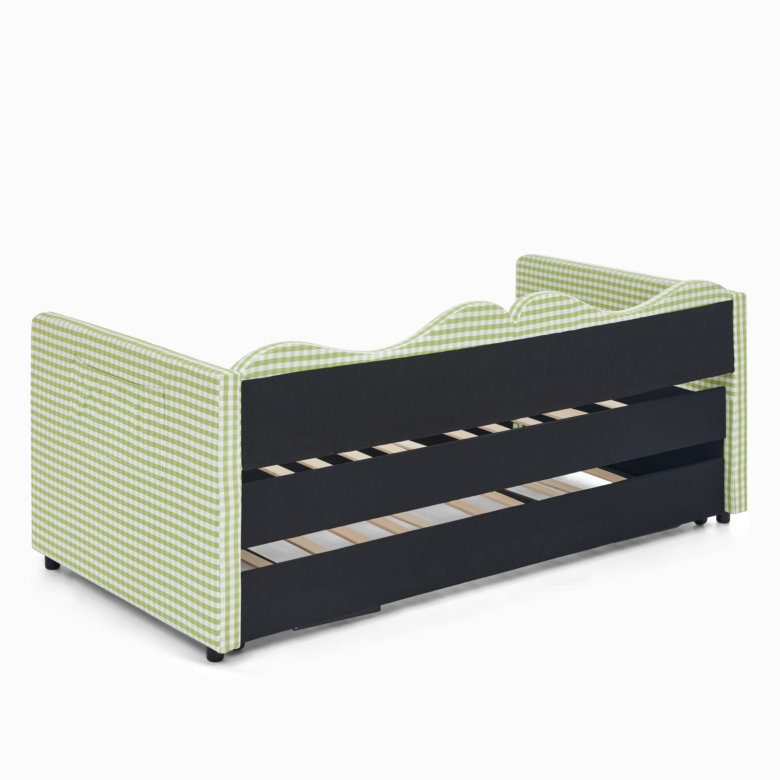 Gingham Upholstered Twin Size Daybed