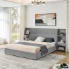 Queen Size Modern Storage Platform Bed Frame