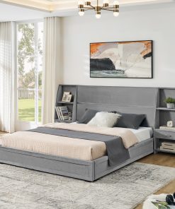 Queen Size Modern Storage Platform Bed Frame