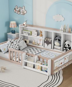 Twin Size Kids Wooden Platform Bed