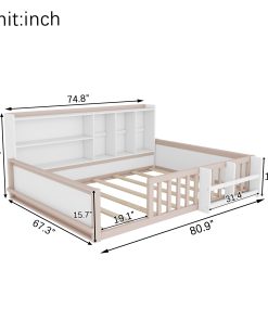 Full Size Kids Wooden Platform Bed