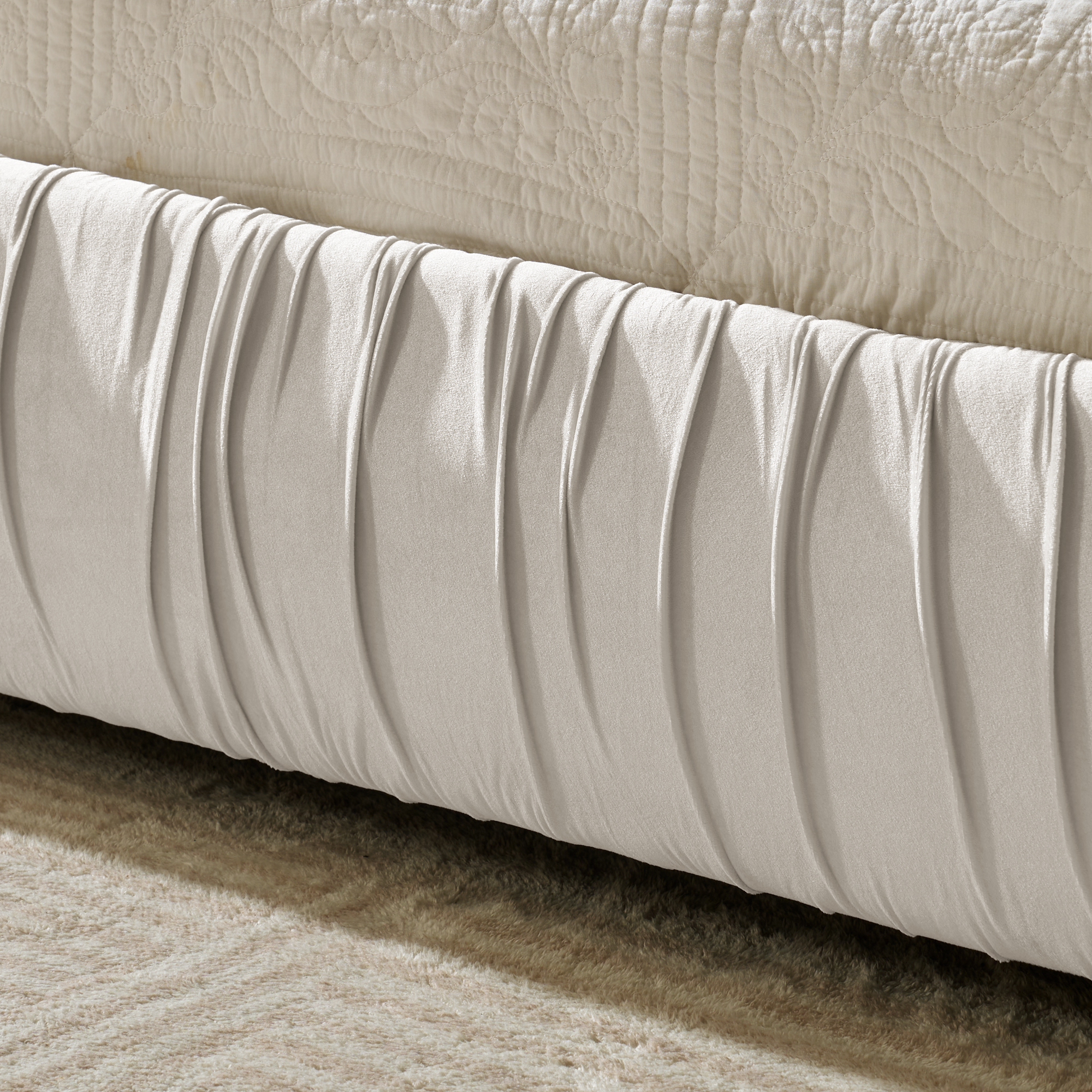 Minimalist Style King Size Upholstered Bed Frame