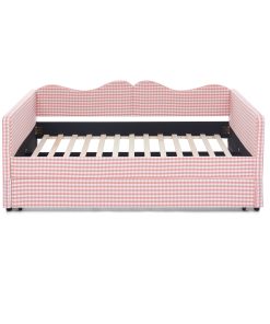 Gingham Upholstered Full Size Daybed