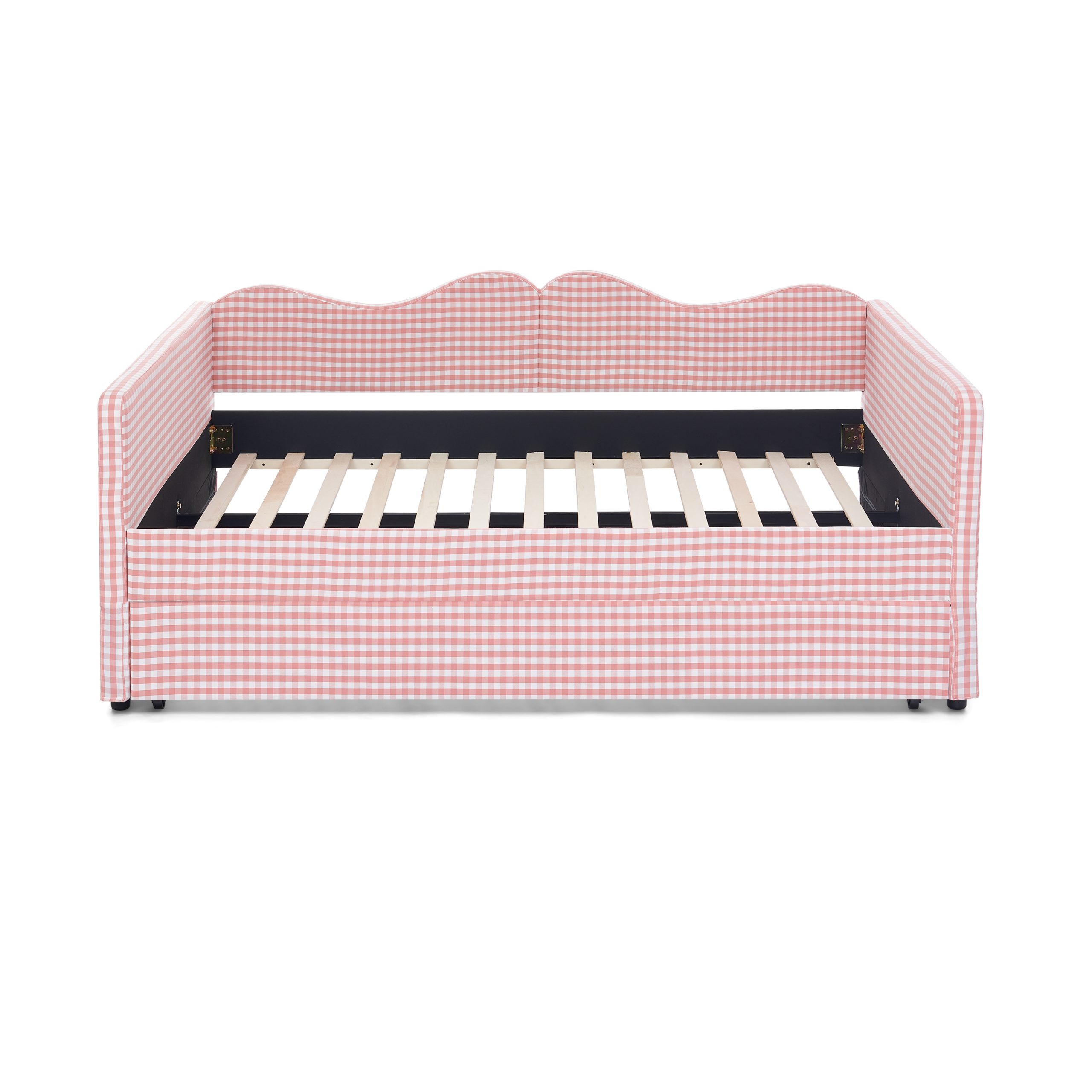 Gingham Upholstered Full Size Daybed