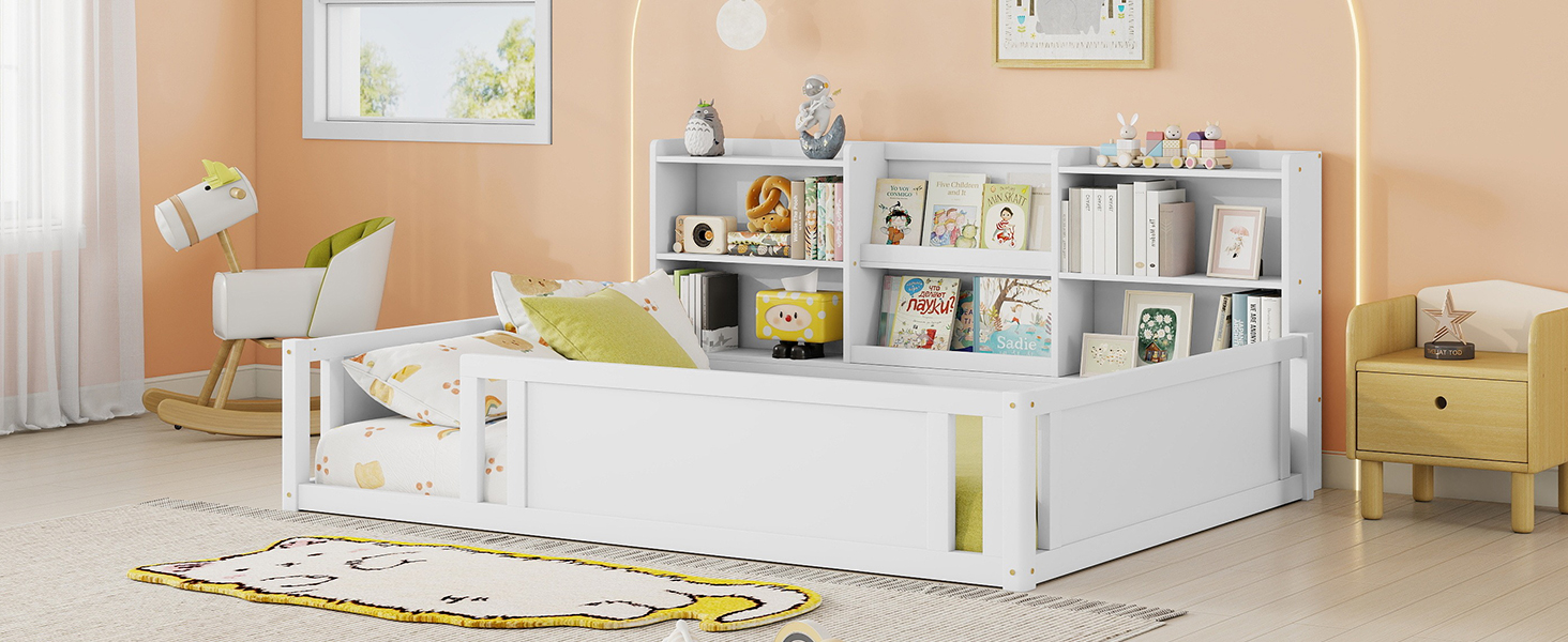 Full Size Kids Wood Platform Bed