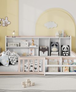 Full Size Kids Wooden Platform Bed