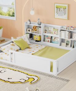 Full Size Kids Wood Platform Bed