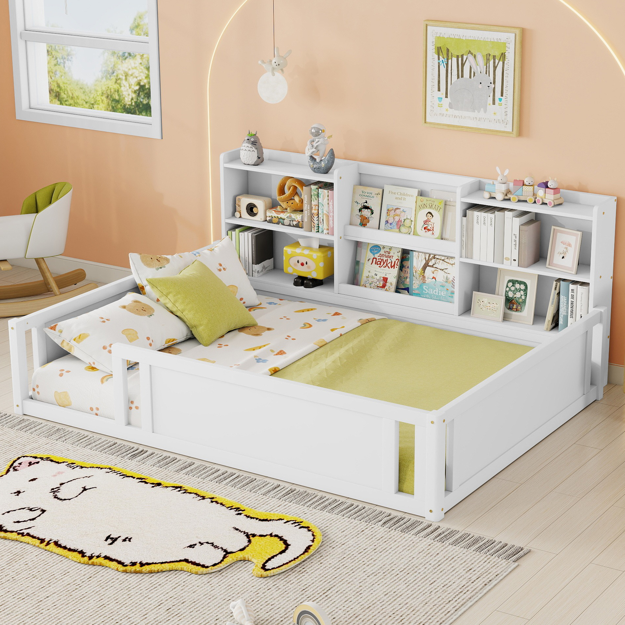 Full Size Kids Wood Platform Bed