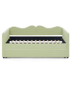 Gingham Upholstered Twin Size Daybed