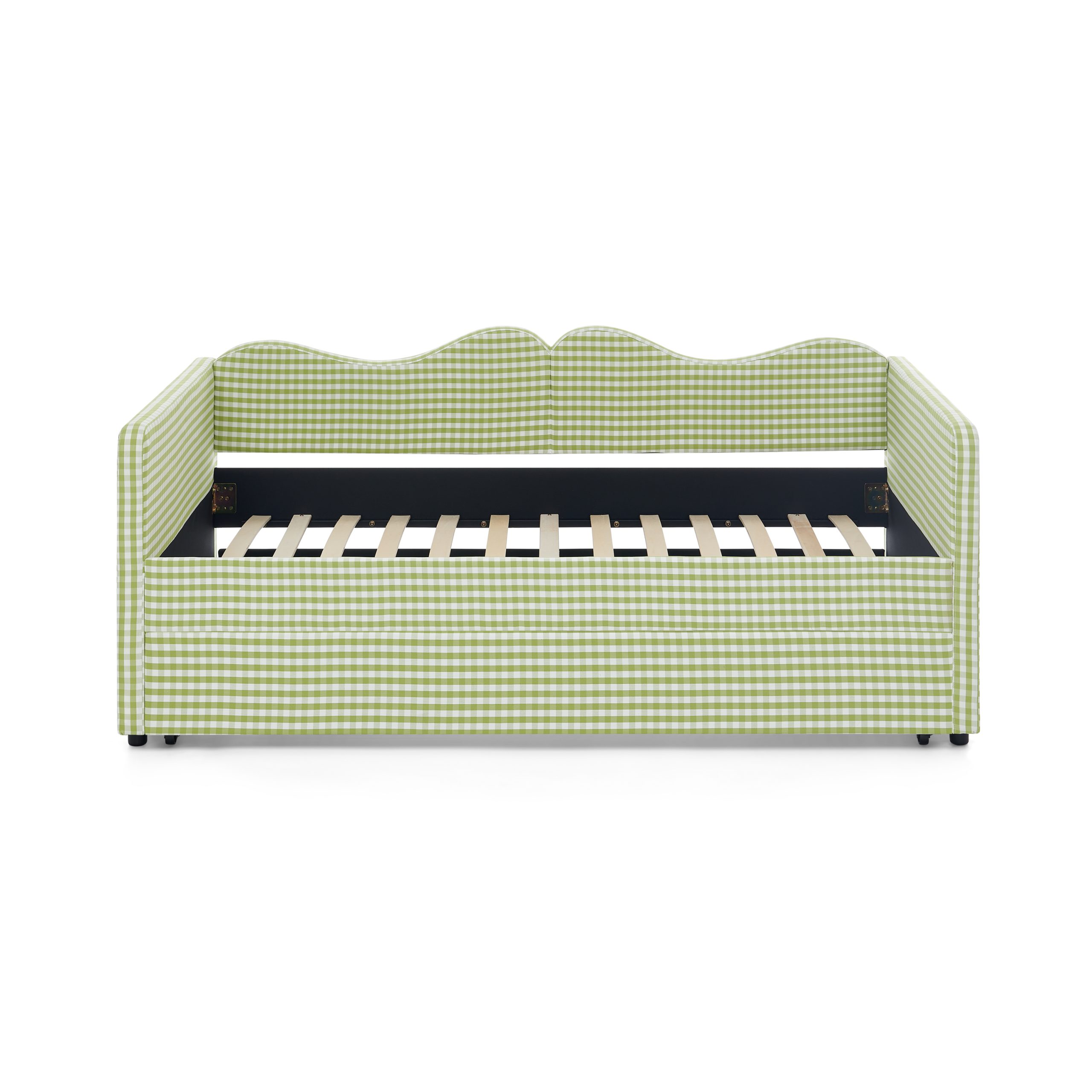 Gingham Upholstered Twin Size Daybed