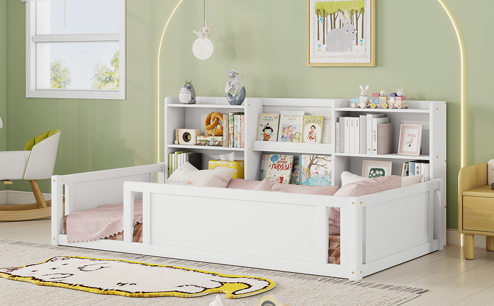 Twin Size Kids Wood Platform Bed