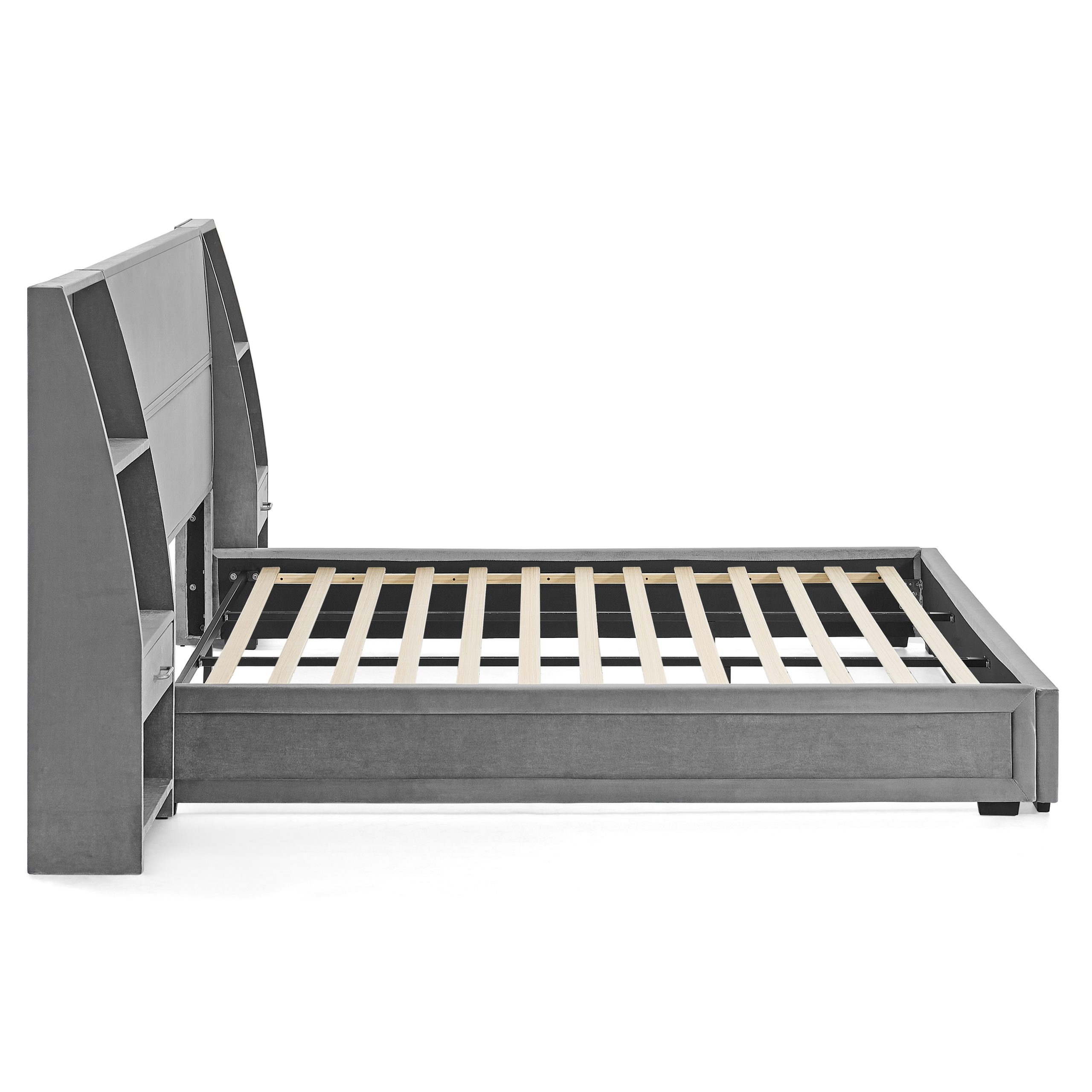 King Size Modern Storage Platform Bed Frame