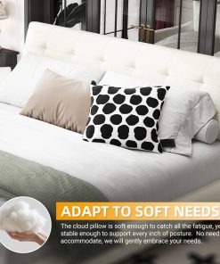 Chenille King Size Platform Bed