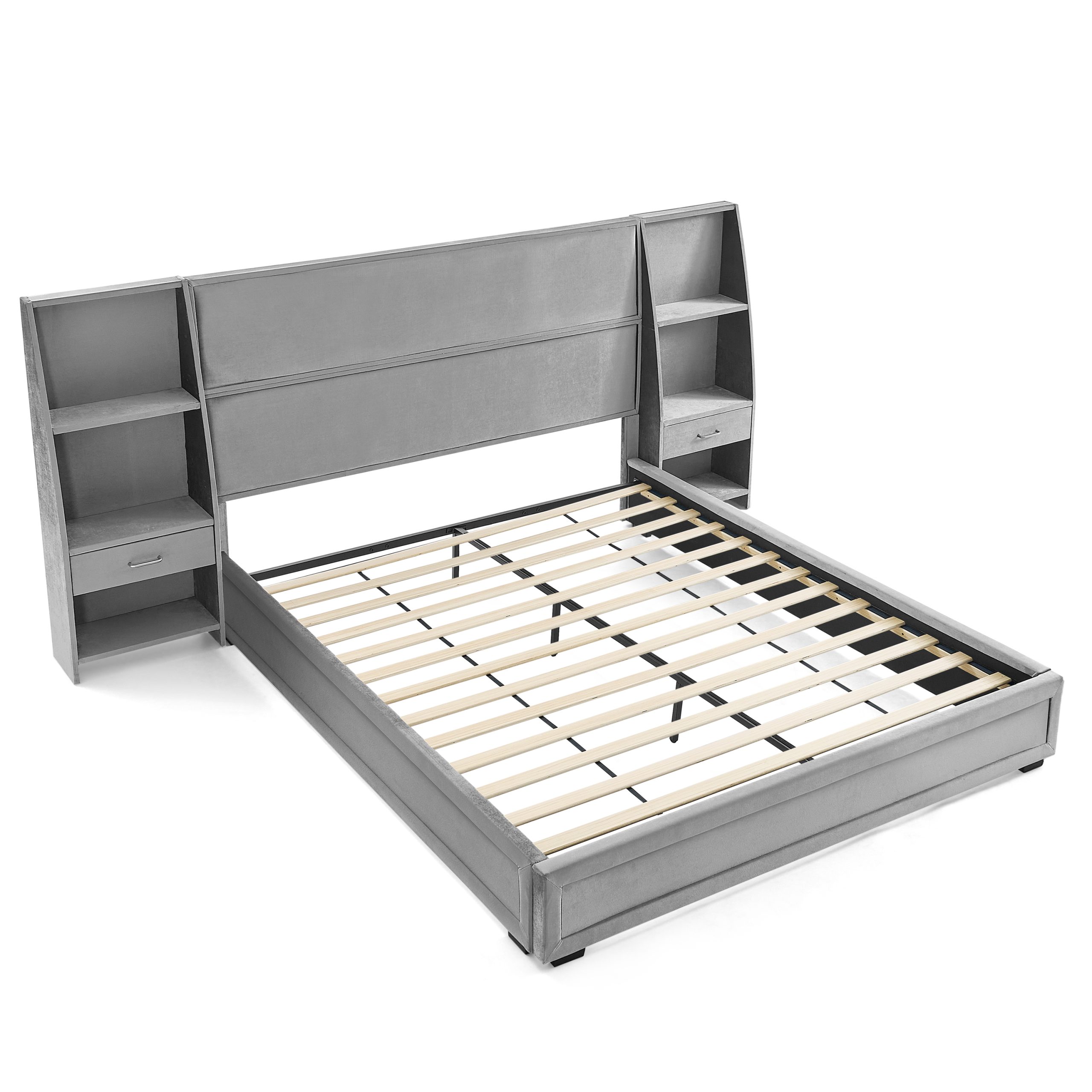 Queen Size Modern Storage Platform Bed Frame