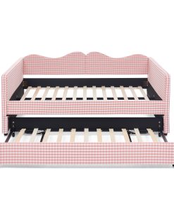 Gingham Upholstered Full Size Daybed