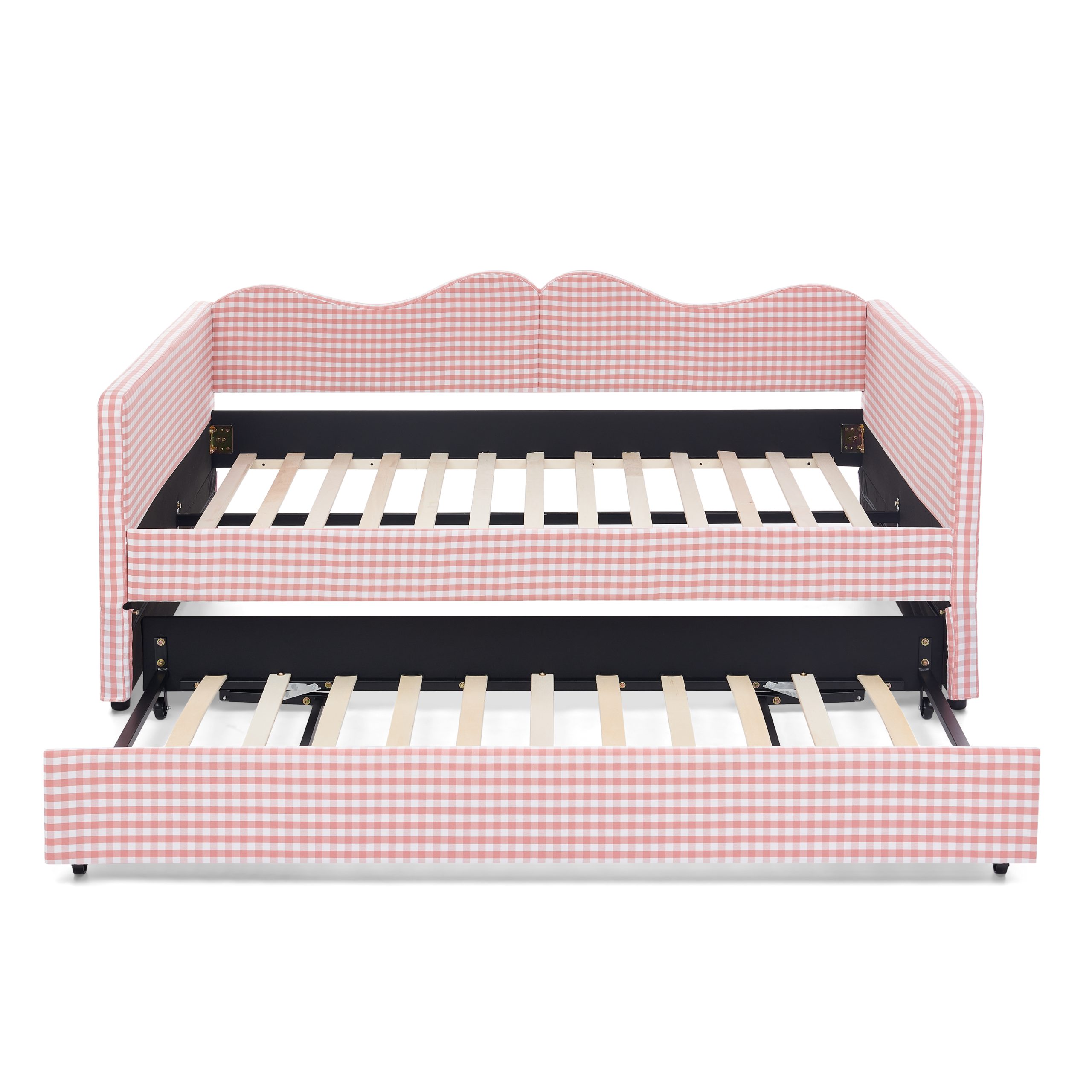 Gingham Upholstered Full Size Daybed