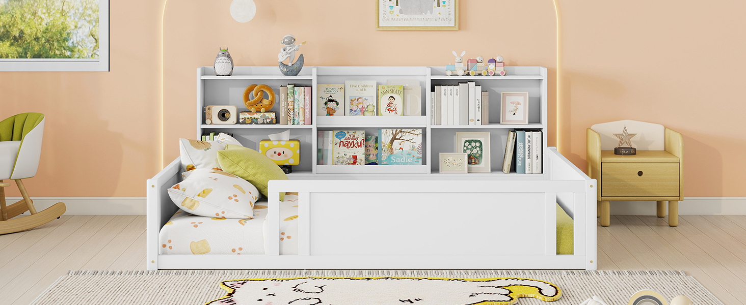 Full Size Kids Wood Platform Bed