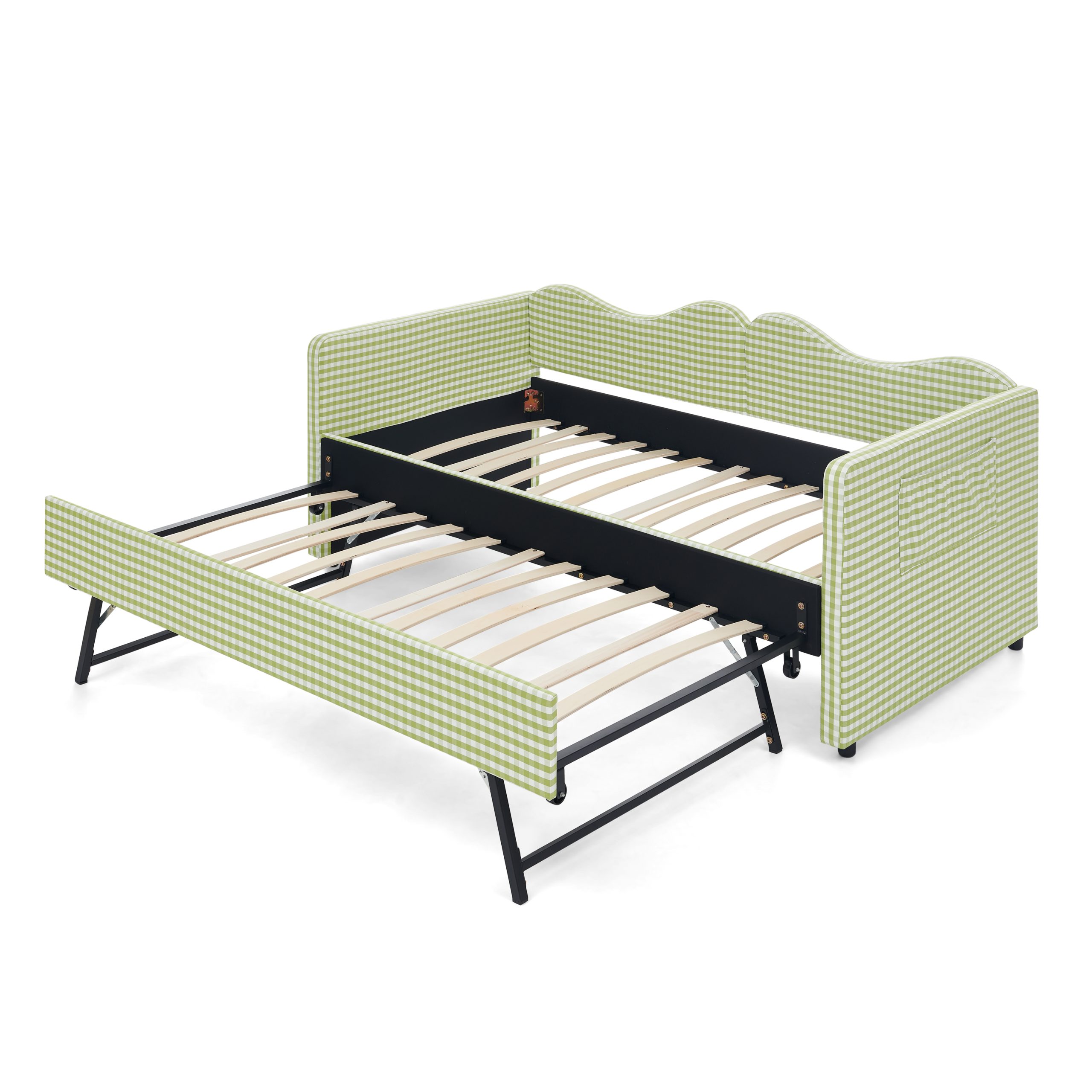 Gingham Upholstered Twin Size Daybed