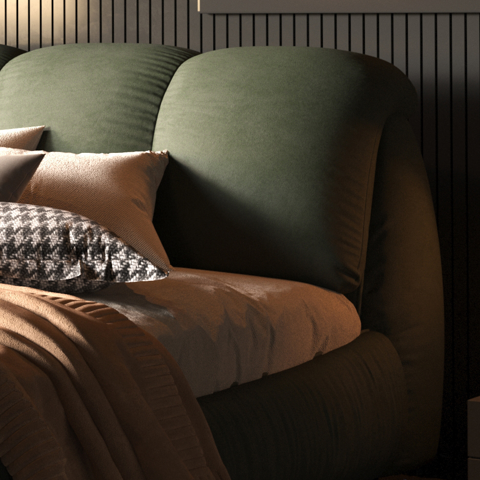 Queen Size Luxury Upholstered Platform Bed