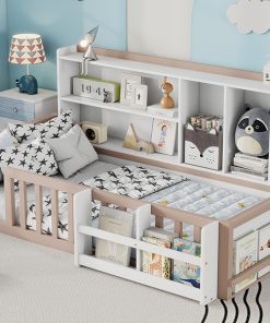 Twin Size Kids Wooden Platform Bed
