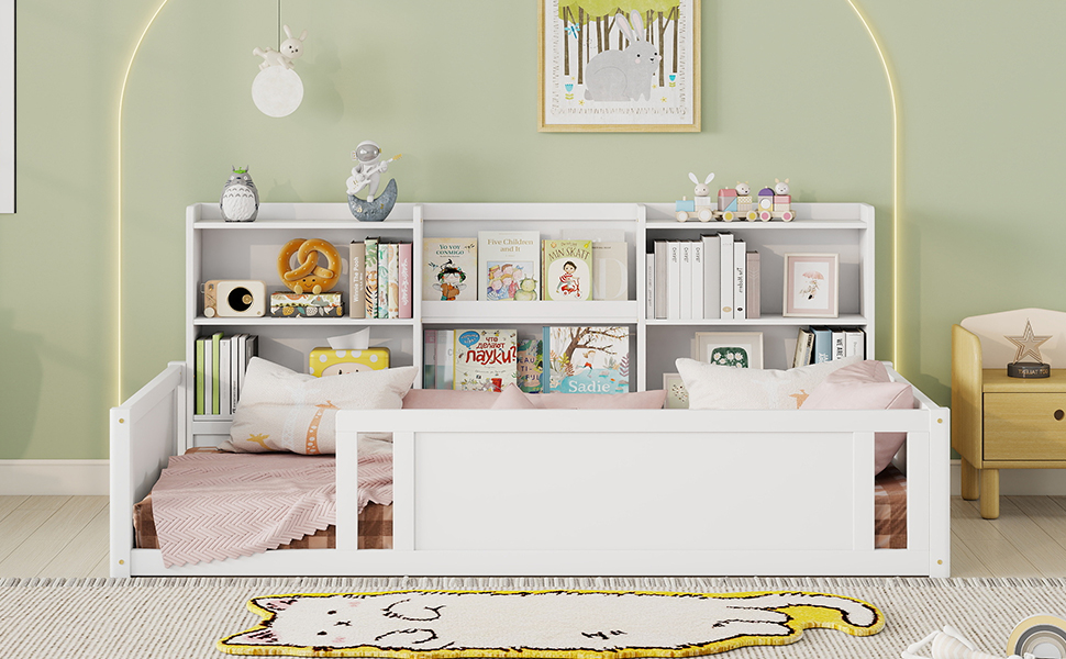 Twin Size Kids Wood Platform Bed