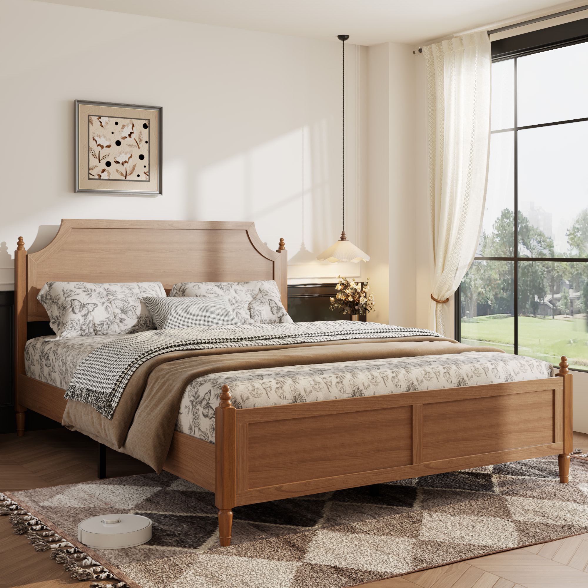 Modern Farmhouse Bed, Queen Size