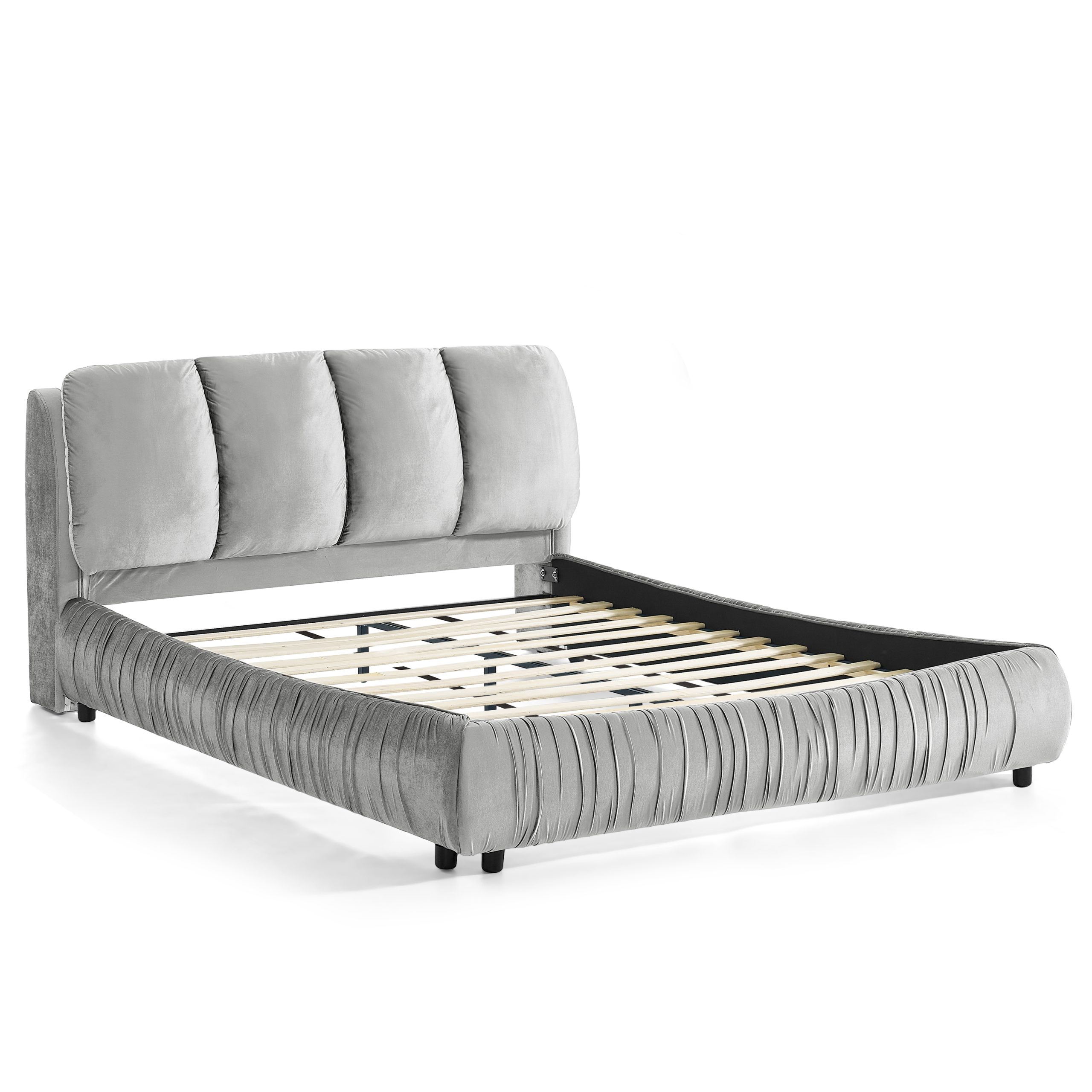 Minimalist Style Queen Size Upholstered Bed Frame