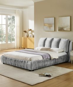 Minimalist Style Queen Size Upholstered Bed Frame