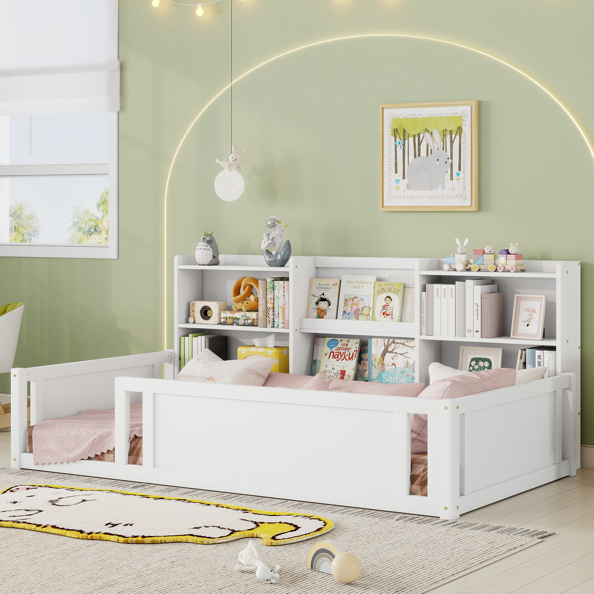 Twin Size Kids Wood Platform Bed