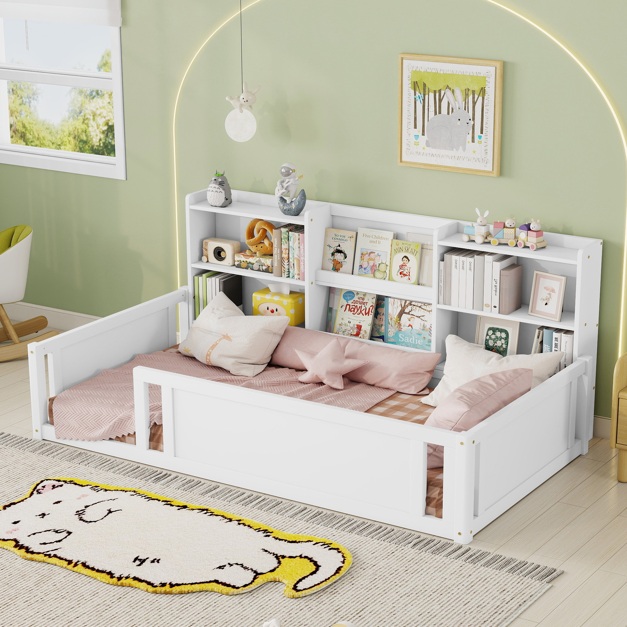 Twin Size Kids Wood Platform Bed