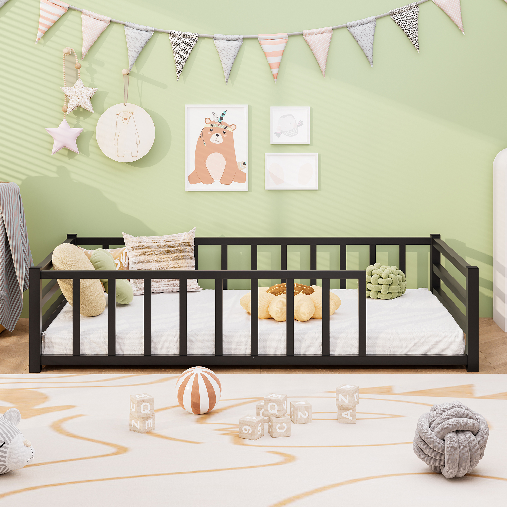 Twin Size Montessori Bed for 2-5 Year Olds