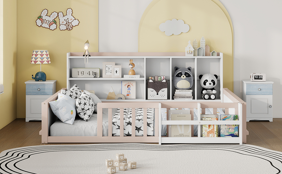 Full Size Kids Wooden Platform Bed