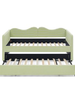 Gingham Upholstered Twin Size Daybed