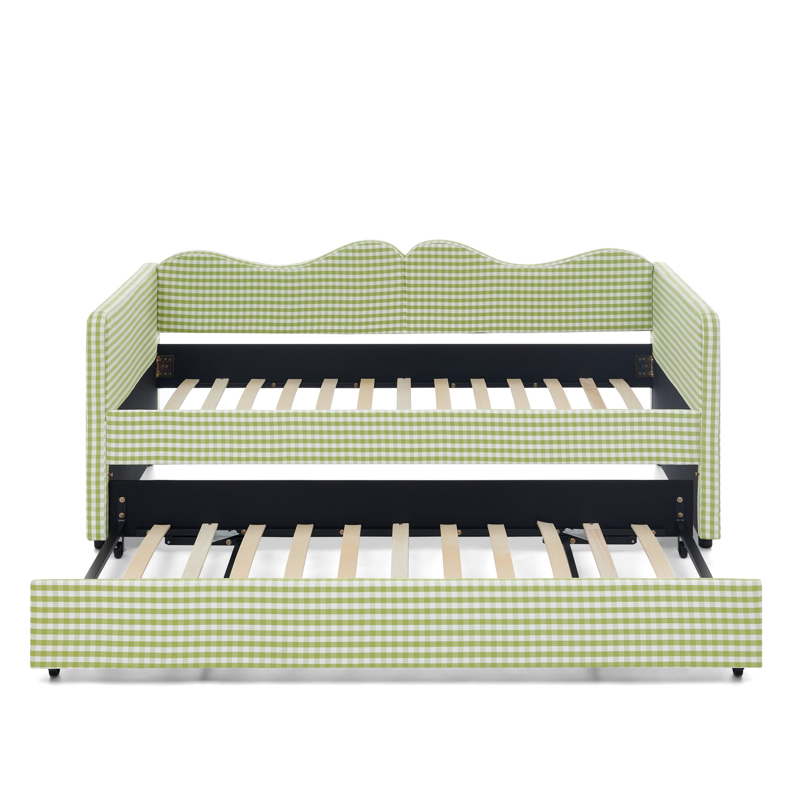Gingham Upholstered Twin Size Daybed