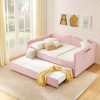 Gingham Upholstered Full Size Daybed