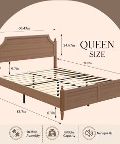 Modern Farmhouse Bed, Queen Size