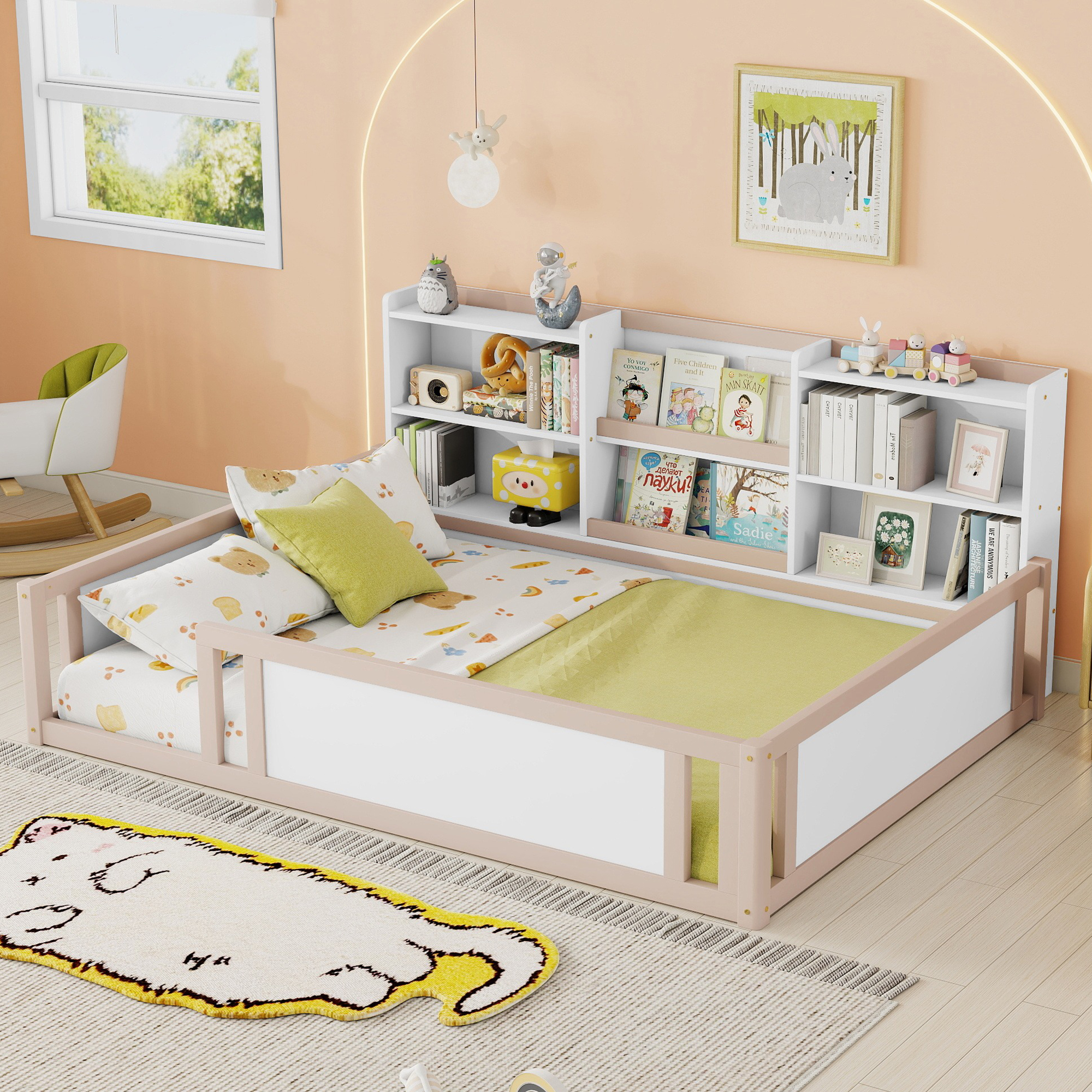 Full Size Kids Wood Platform Bed