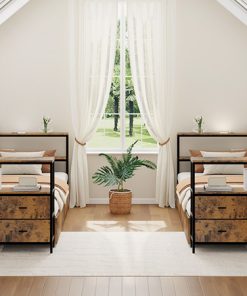 Twin Size Metal Platform Bed Frames with Storage Drawers