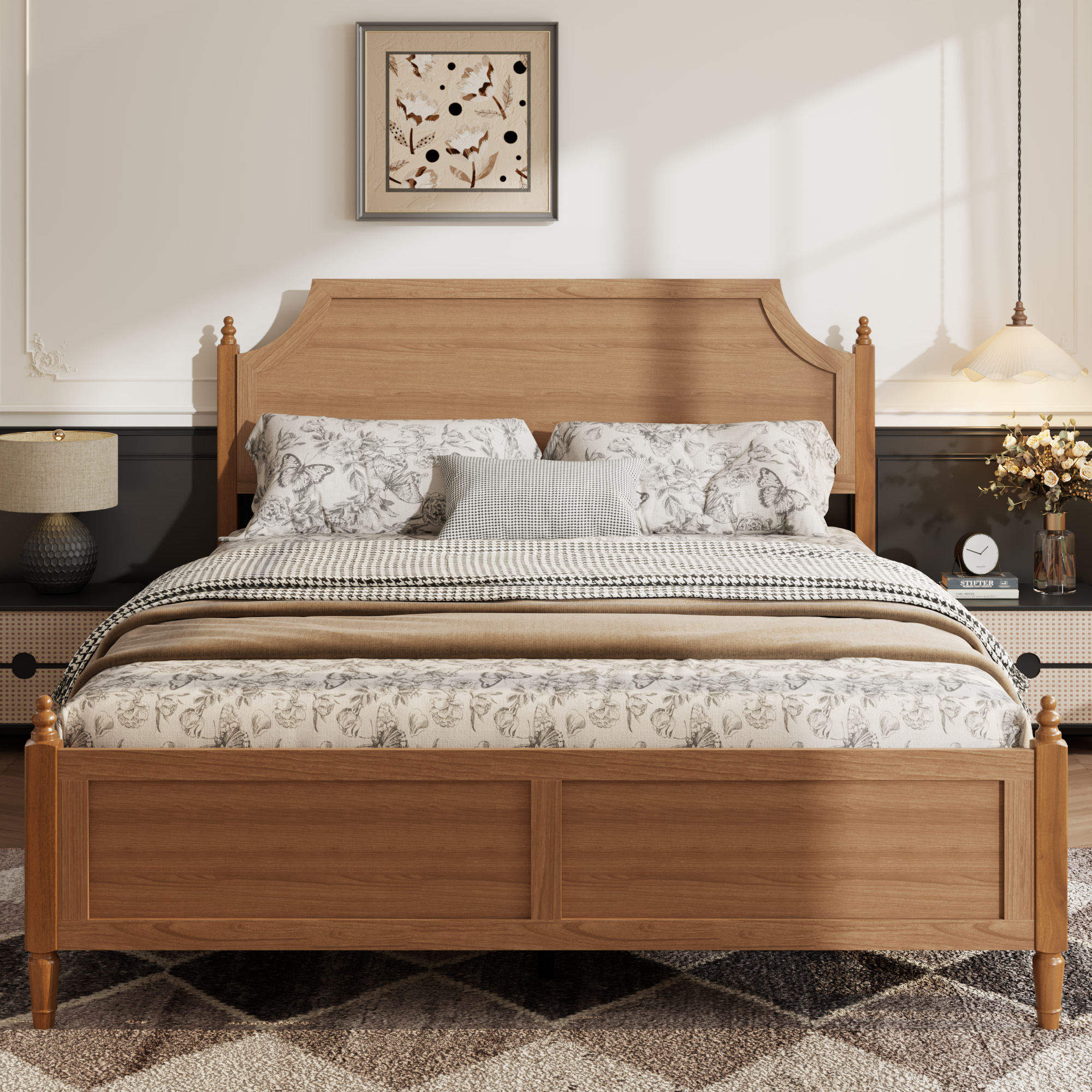 Modern Farmhouse Bed, Queen Size
