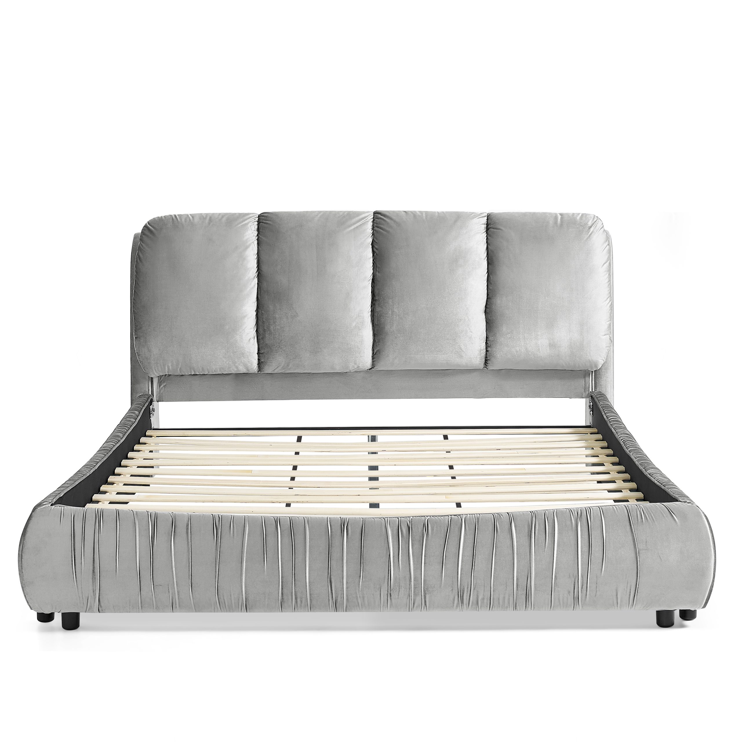 Minimalist Style Queen Size Upholstered Bed Frame