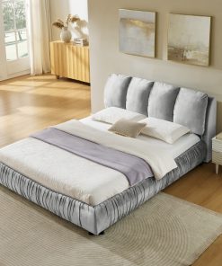 Minimalist Style Queen Size Upholstered Bed Frame