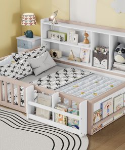 Full Size Kids Wooden Platform Bed